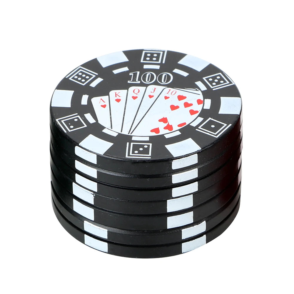Herb Cutter Grinder Cigarette Maker Gadget Smoking Pipe Accessories Poker Chip Style Crusher 3-layer Spice Cutter