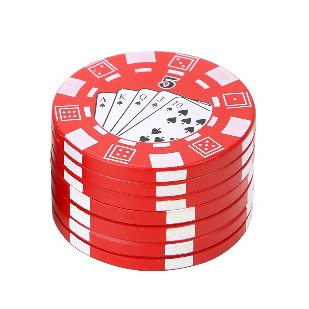 Herb Cutter Grinder Cigarette Maker Gadget Smoking Pipe Accessories Poker Chip Style Crusher 3-layer Spice Cutter