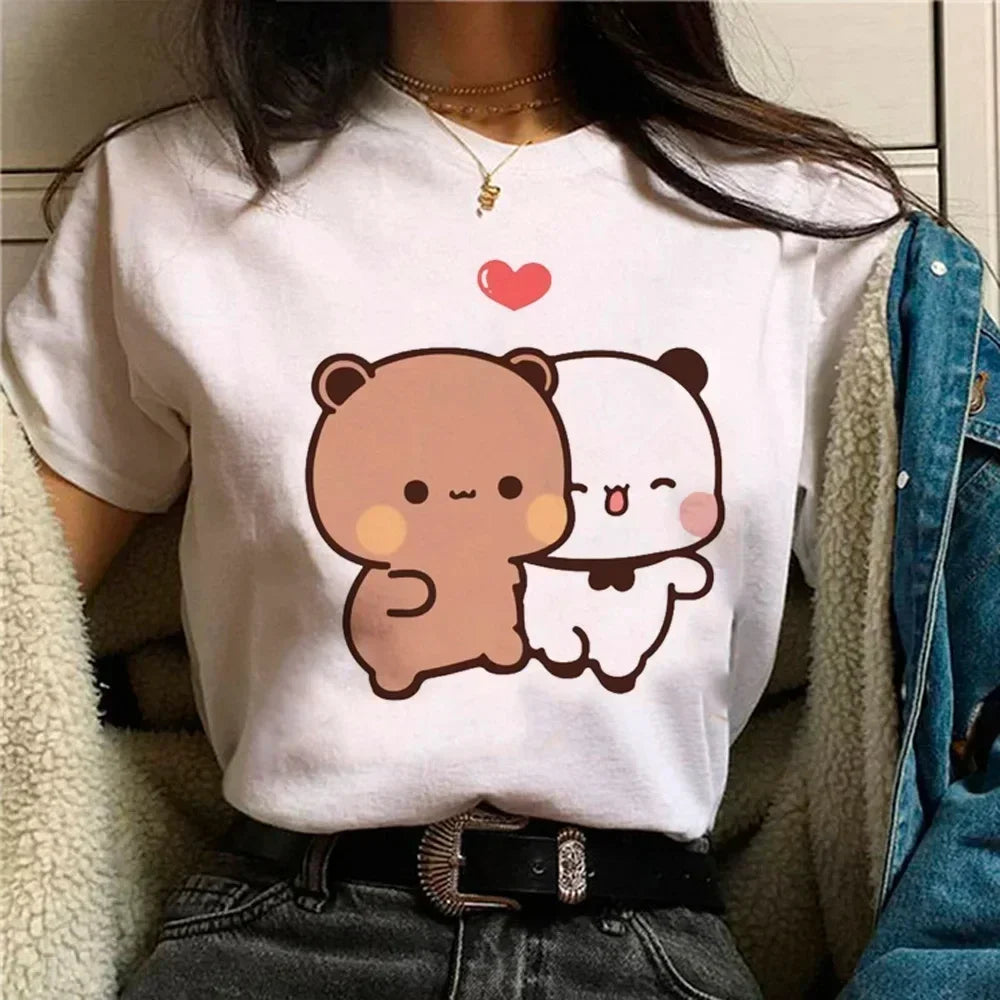 Bubu Dudu T-shirt Female Cartoon Print Pattern T-shirt Girl Free P&P 6-11 Days