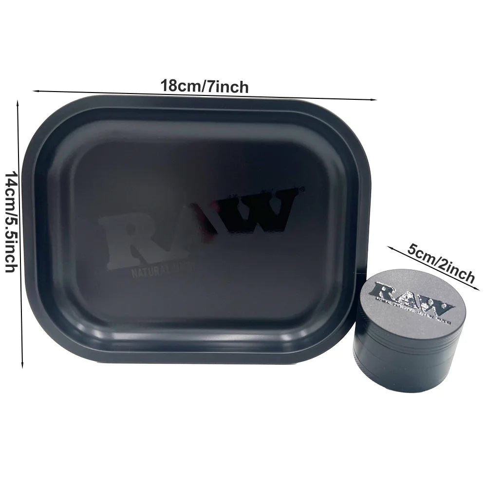 RAW Metal Grinder And Metal Rolling Tray Combo 4-8 Days Fast Free Postage