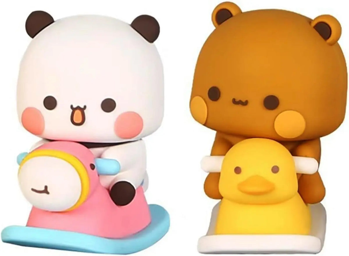 Bubu Dudu Bears Car Dashboard Decorations, Cute Cartoon Statue Bears Panda