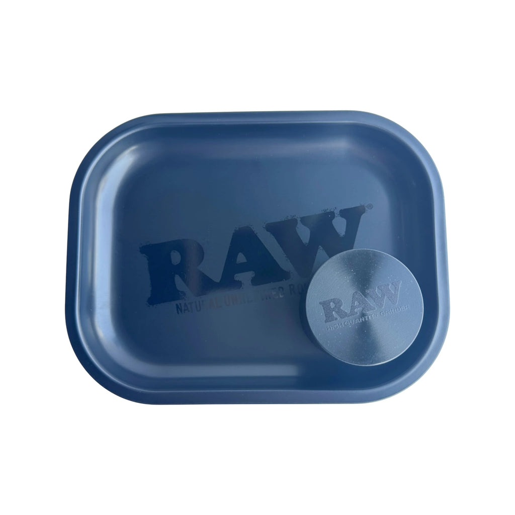 RAW Metal Rolling Tray and Herb Grinder 2 Pieces Combo Free Fast Postage 6-11 days