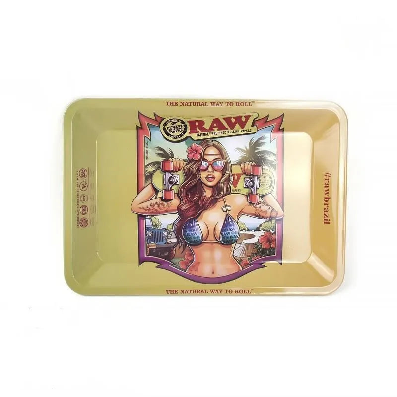 Metal Rolling Tray Tobacco  Free Shipping Plate Cigar Smoking 180*125mm