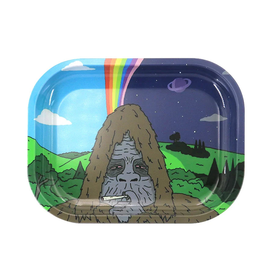 Sassy Sasquatch Metal Grinder& Metal Rolling Tray 6-10 days FREE POSTAGE