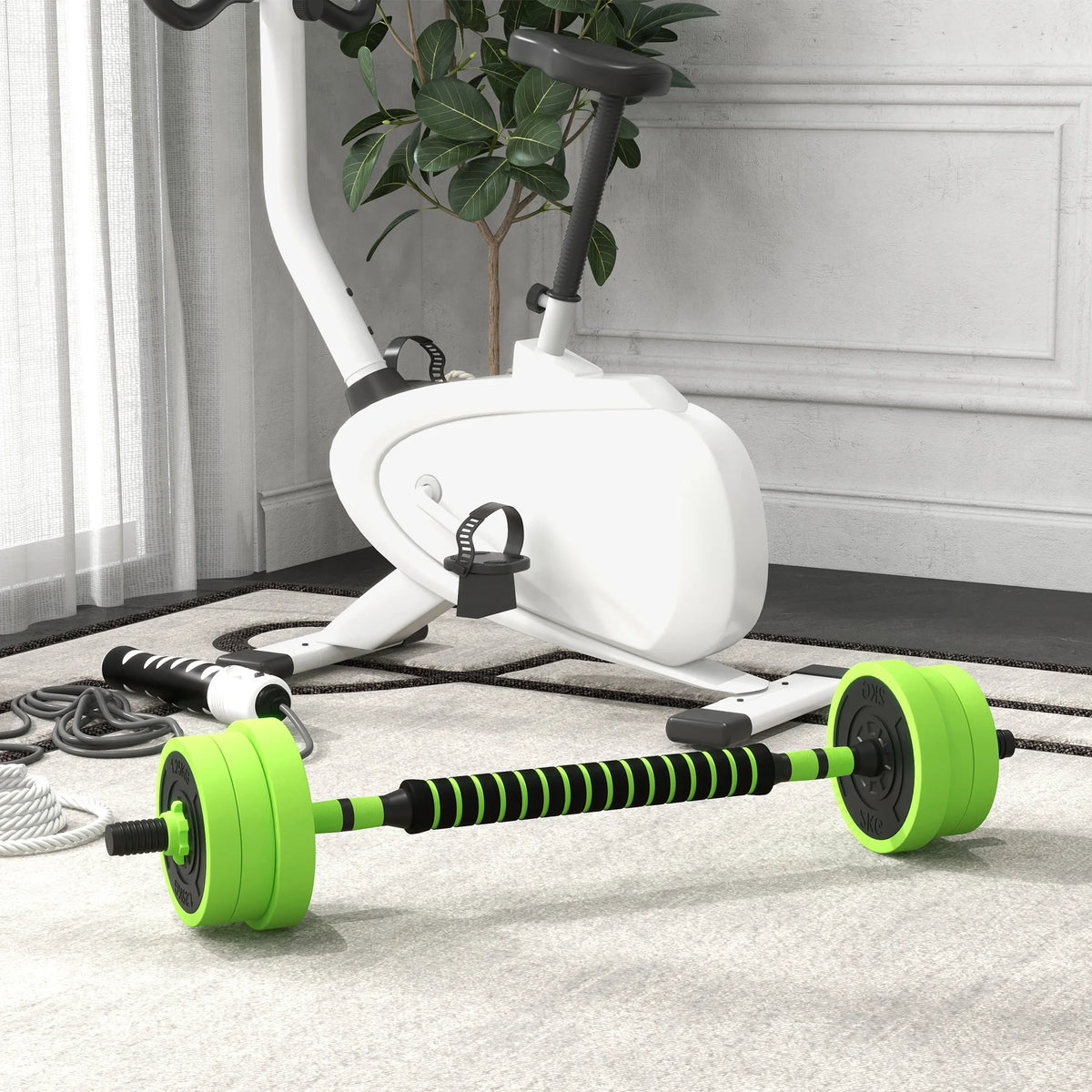 SPORTNOW 4-in-1 Adjustable Weight Dumbbells Set, Used as Barbell, Kettlebell, Push up Stand, Free Weights Set for Men and Women