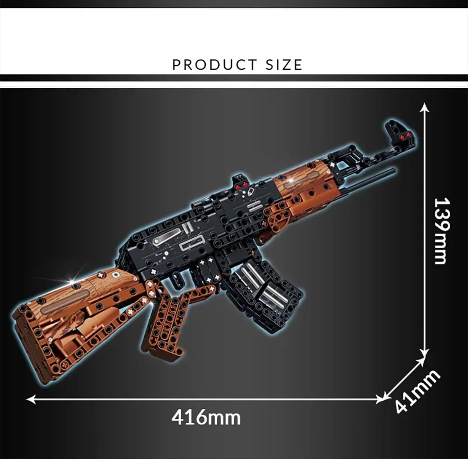 AK47 Assault Rifle Building Blocks Set SWAT City WW2 Military Weapon 98K Rifle Model DIY Assembly Toy Kids Holiday Gift