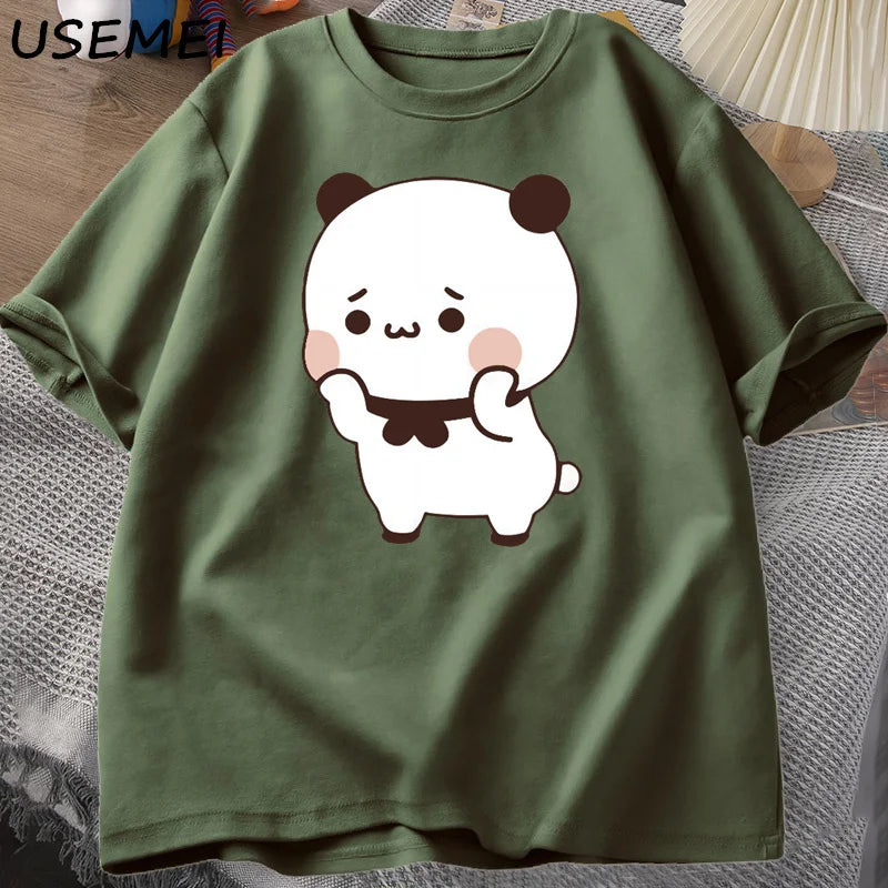 Bubu Dudu Cute T-Shirt Flower Romantic  Funny Cute  Couple T Shirt Clothes