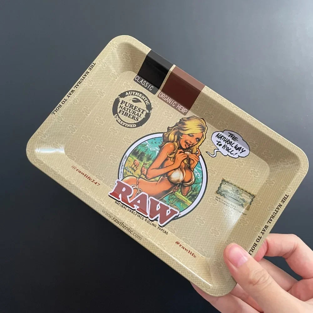 RAW Rolling Tray Multiple Cool Designs Gift  18*12.5cm Smoking Accessories