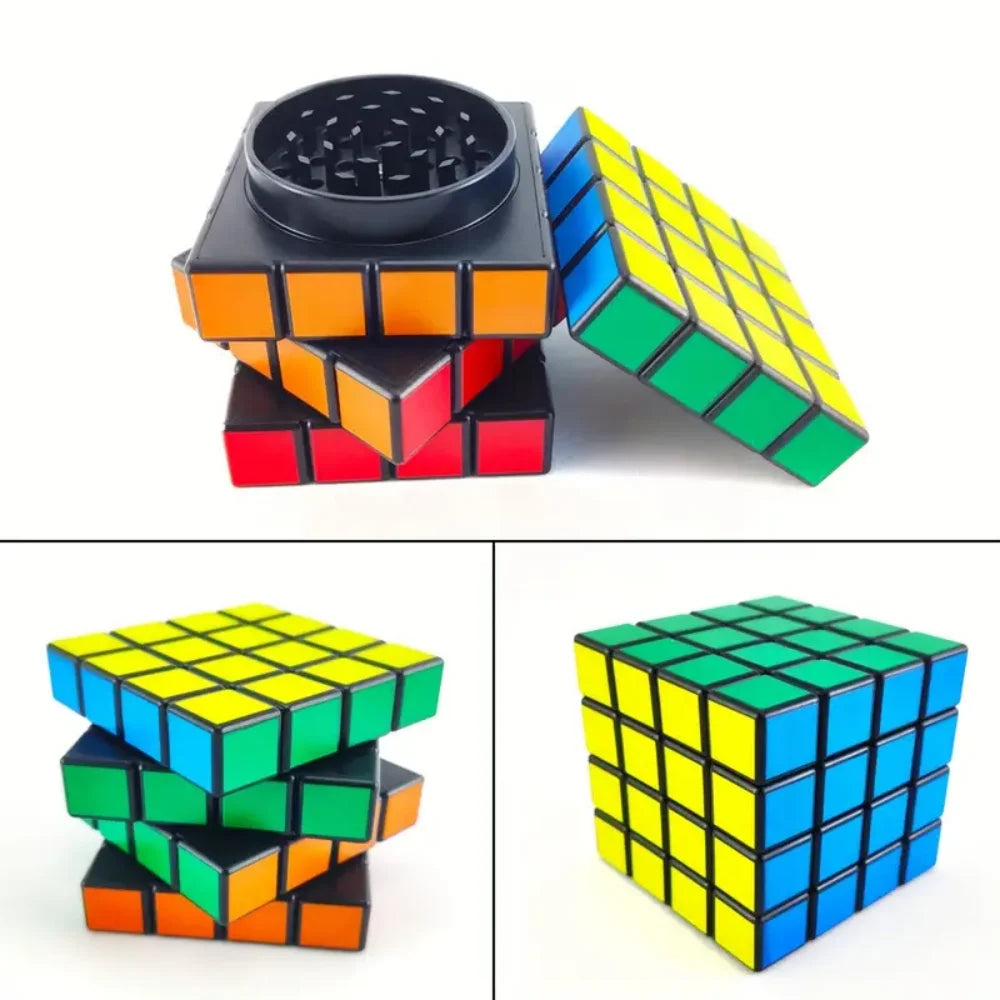 Magnet Magic Cube Four Layers Grinder Multifunctional 1.8Inch Magic Cube Grinder