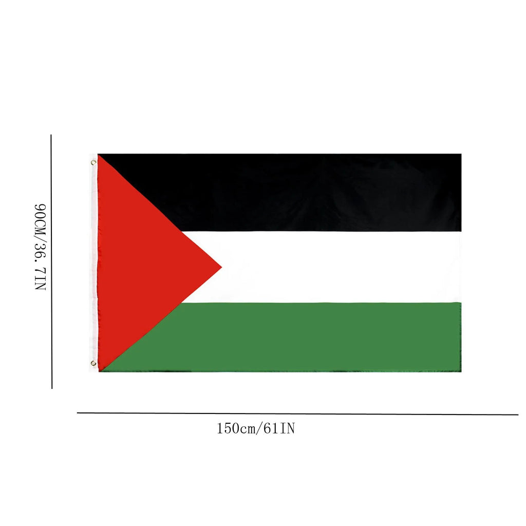 Palestine Flag 150x90cm Hanging Polyester Gaza Palestinian Banner for Decoration National Palestine Palestinians Flags