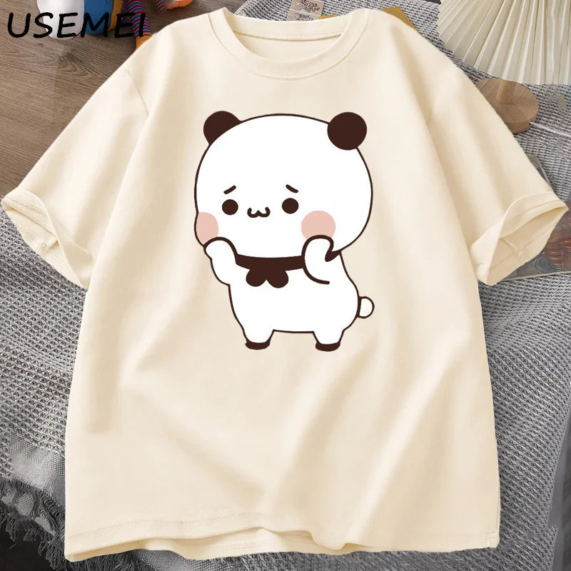 Bubu Dudu Cute T-Shirt Flower Romantic  Funny Cute  Couple T Shirt Clothes