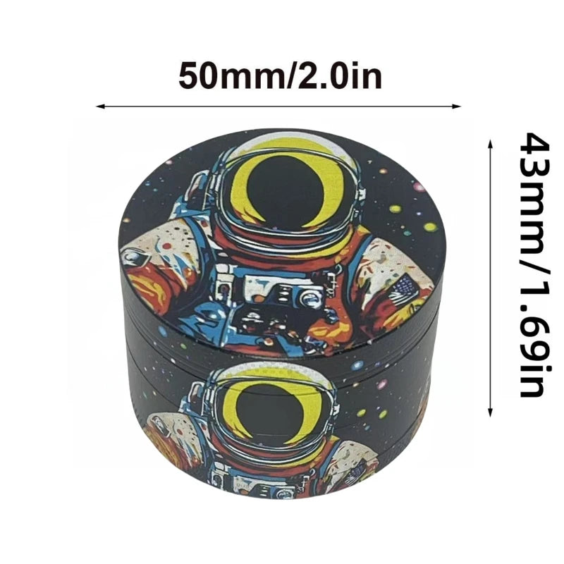 Astronaut Metal Grinder 50mm Tobacco Crusher 6-10 Days Free Fast Postage