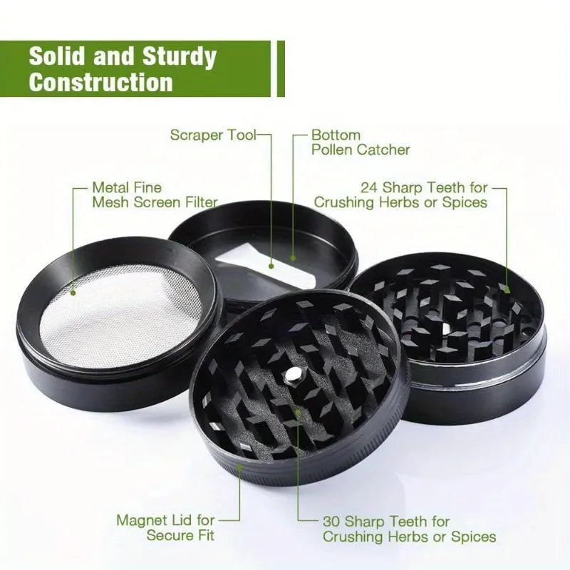 40mm Metal Herb Grinder 4-Layer Spice Pepper Crusher Mill Mortar Cutter Tobacco Raw Grass Grinder Shredder Smoking Accessories