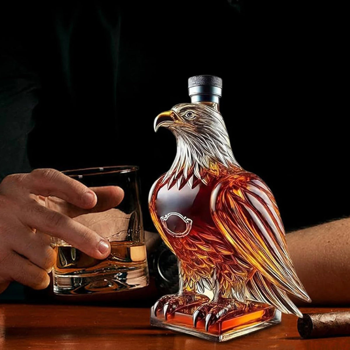 300/350ml Animal Shaped Bottle Glass Whiskey Decanter with Leak-Proof Seal Stop