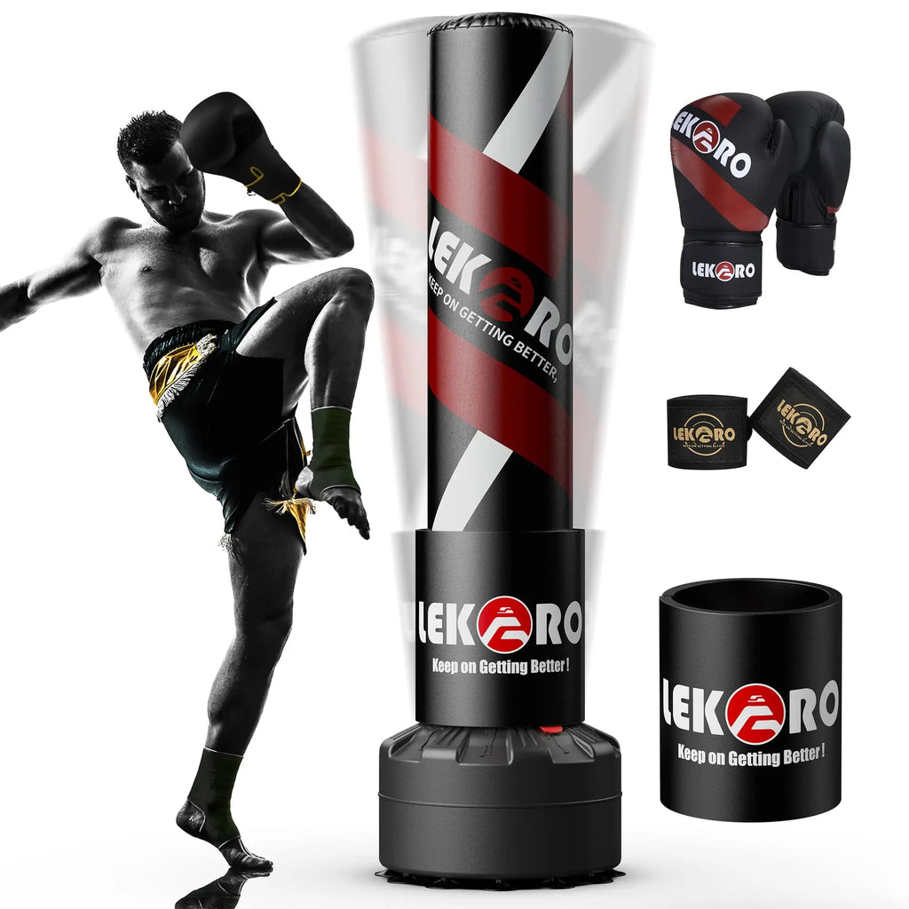 Standing boxing post with gloves, home fighting training sandbag, boxing bag with suction cup, holiday gift for sports men