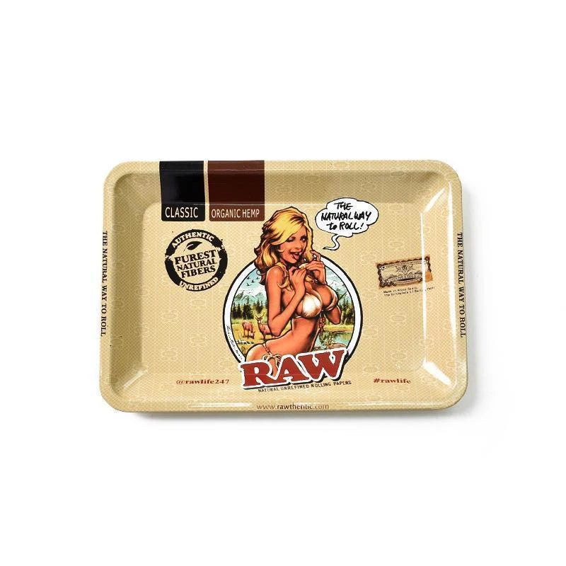 Metal Rolling Tray Tobacco  Free Shipping Plate Cigar Smoking 180*125mm