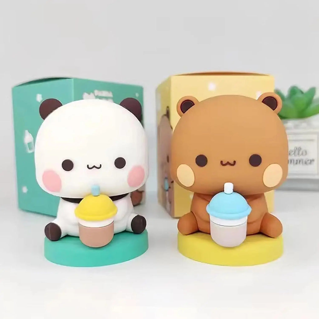 Bubu Dudu Bears Car Dashboard Decorations, Cute Cartoon Statue Bears Panda