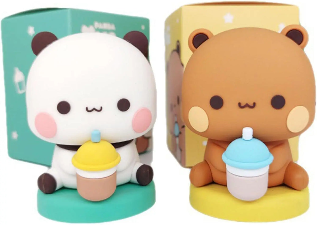 Bubu Dudu Bears Car Dashboard Decorations, Cute Cartoon Statue Bears Panda