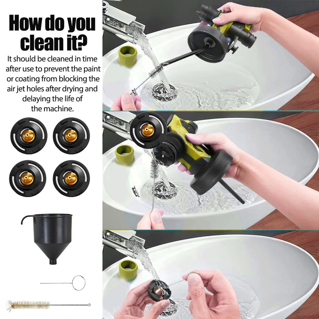 Paint Sprayer Cordless Compatible with DeWalt 18v Battery Powered HVLP FAST P&P