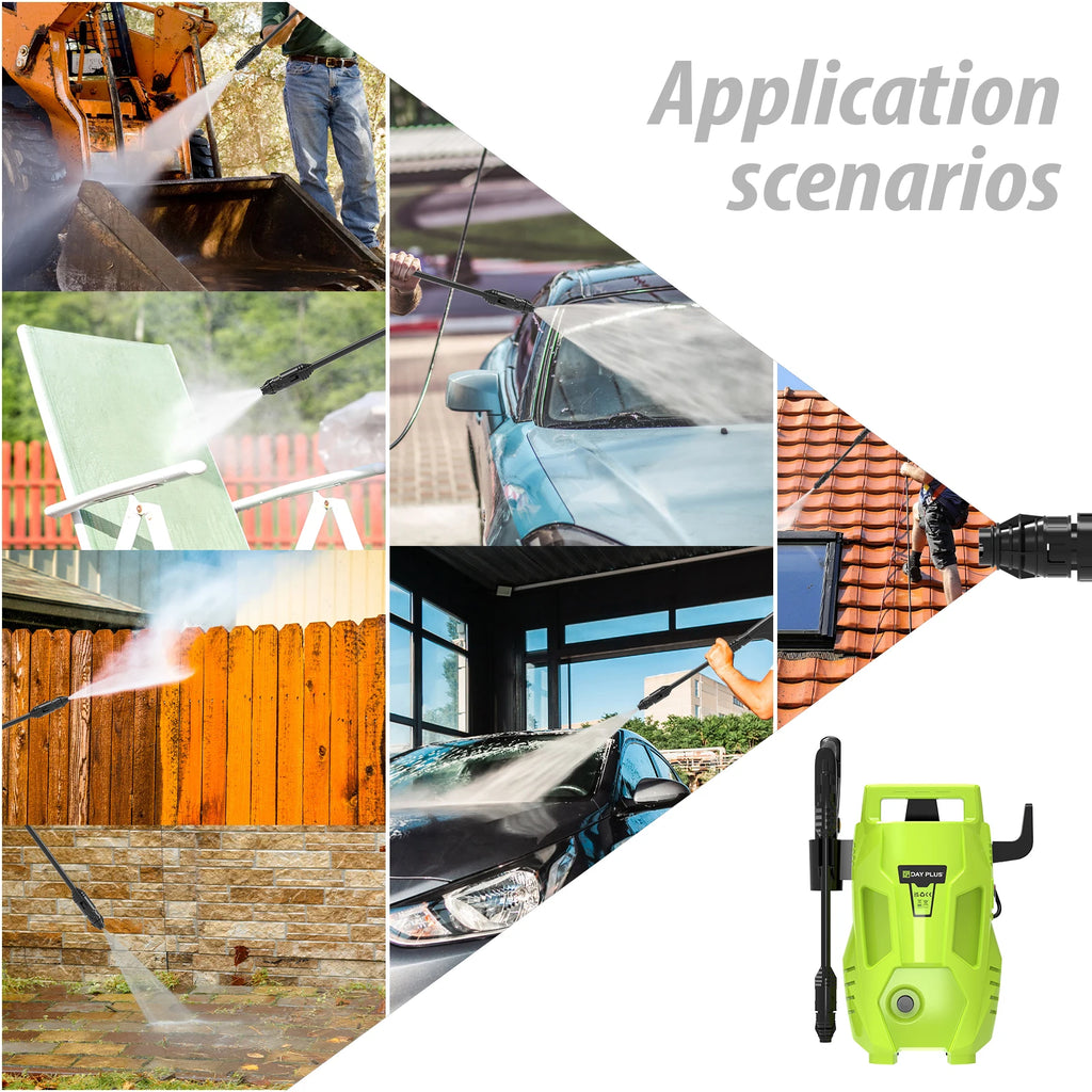 2050PSI Electric High Pressure Washer, 1.6GPM 2300W Washer with 1-180° Adjustable Nozzle and Detergent Tank for Cleaning Car