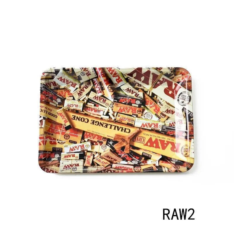 Cigar Rolling Tray Metal Storage Container Tinplate  Size 18x12.5cm