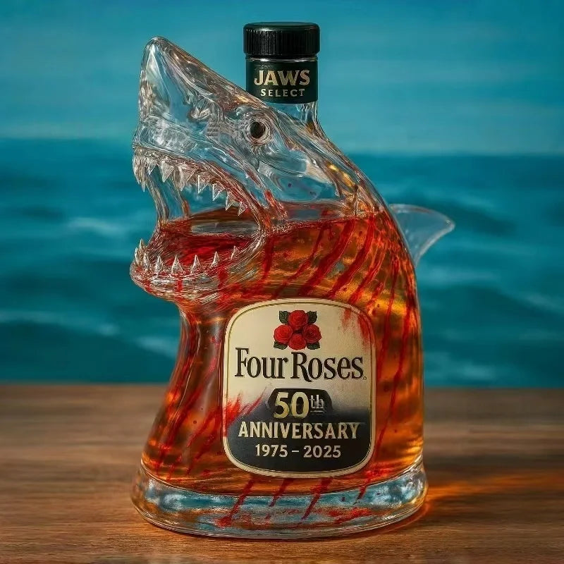 Hot Funny Shark Whiskey Bottle Middle Finger Turtle Whiskey Glass Decanter Home Decor Animal Wine Bottle Statue Collection Toy