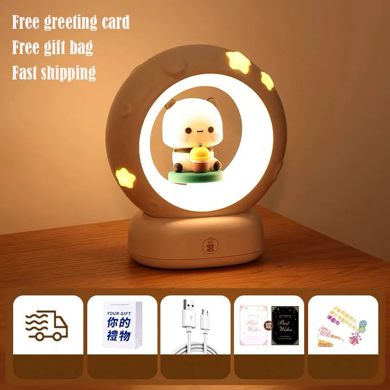 Bubu Dudu LED Night Light USB Charging With Gift Card Gift Box Couple Gift