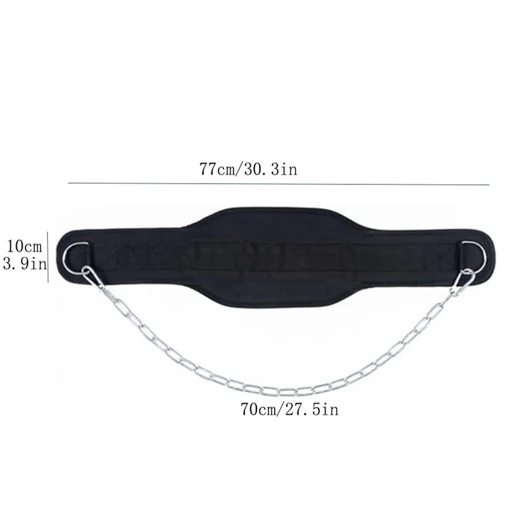 Weight Lifting Belt with Chain Weight Lifting Dip Belt Weightlifting Belt Workout Belt for Weight Lifting Squat Training Fitness