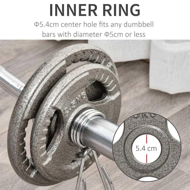 PINGGO Set of 4 Weight Plate for 2 inch/5cm hole Barbell 2 x 5kg, 2 x 2.5kg