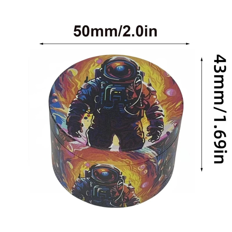 Astronaut Metal Grinder 50mm Tobacco Crusher 6-10 Days Free Fast Postage