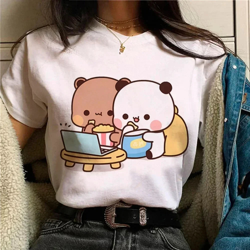 Bubu Dudu T-shirt Female Cartoon Print Pattern T-shirt Girl Free P&P 6-11 Days