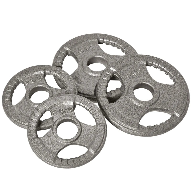 PINGGO Set of 4 Weight Plate for 2 inch/5cm hole Barbell 2 x 5kg, 2 x 2.5kg