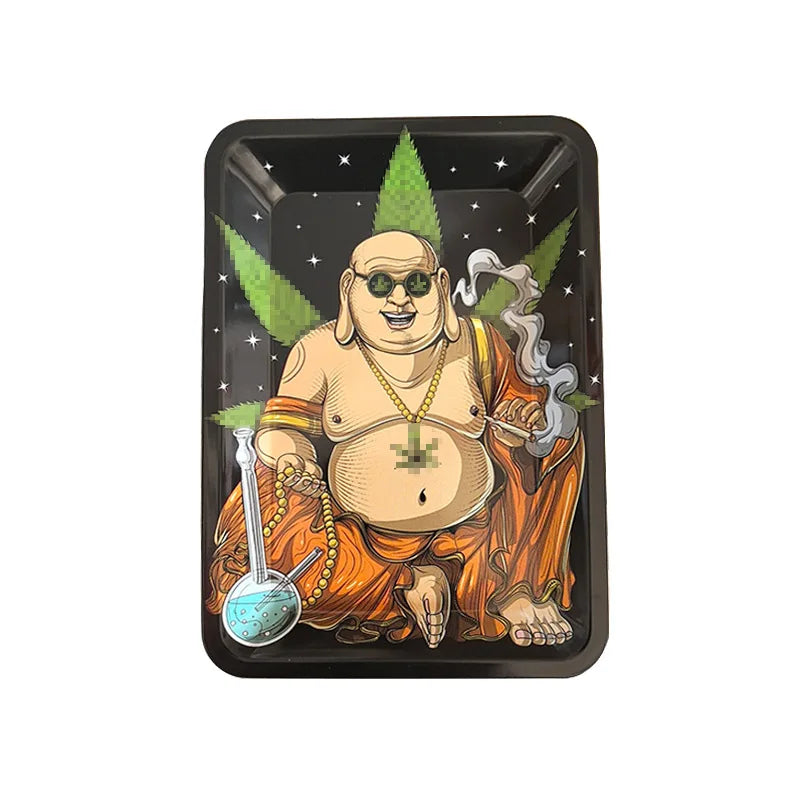 Metal Rolling Tray Tobacco  Free Shipping Plate Cigar Smoking 180*125mm
