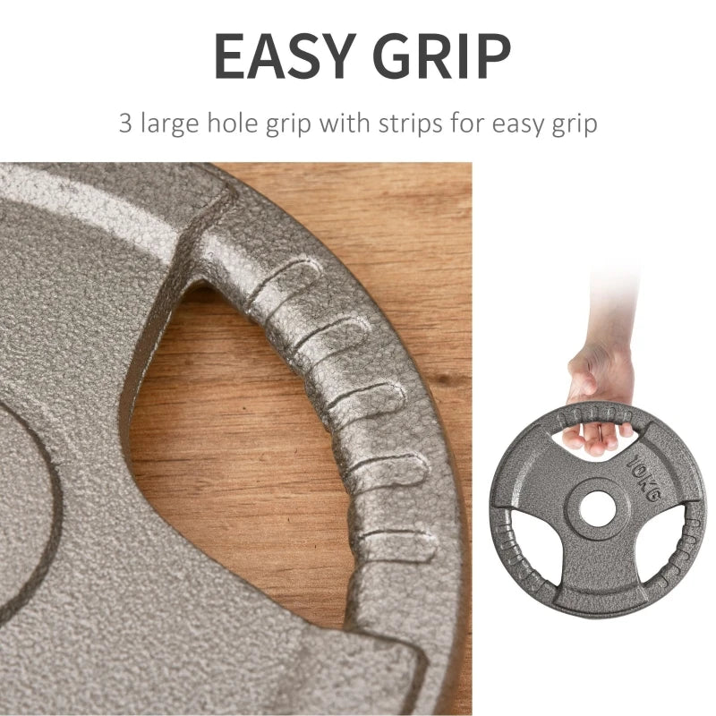 PINGGO Set of 4 Weight Plate for 2 inch/5cm hole Barbell 2 x 5kg, 2 x 2.5kg