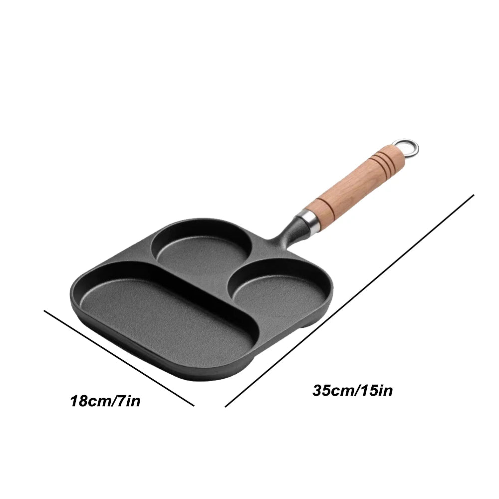 Pre-Seasoned Cast Iron Skillet Frying Pan Oven Safe Cookware for Indoor and Outdoor Use - Grill, Stovetop, Black - 7pcs