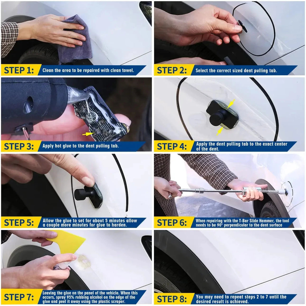 Super PDR Car Body Paintless Dent Repair Tool Auto Hail Dent Removal Kits Professional Dent Puller tools