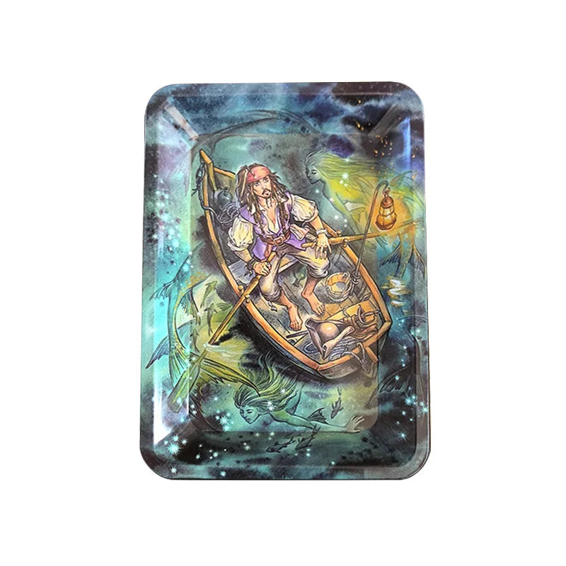 Metal Rolling Tray Tobacco  Free Shipping Plate Cigar Smoking 180*125mm