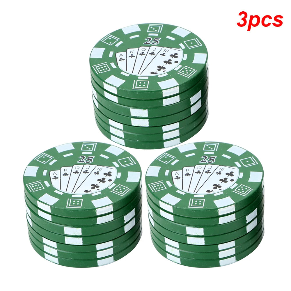 Herb Cutter Grinder Cigarette Maker Gadget Smoking Pipe Accessories Poker Chip Style Crusher 3-layer Spice Cutter