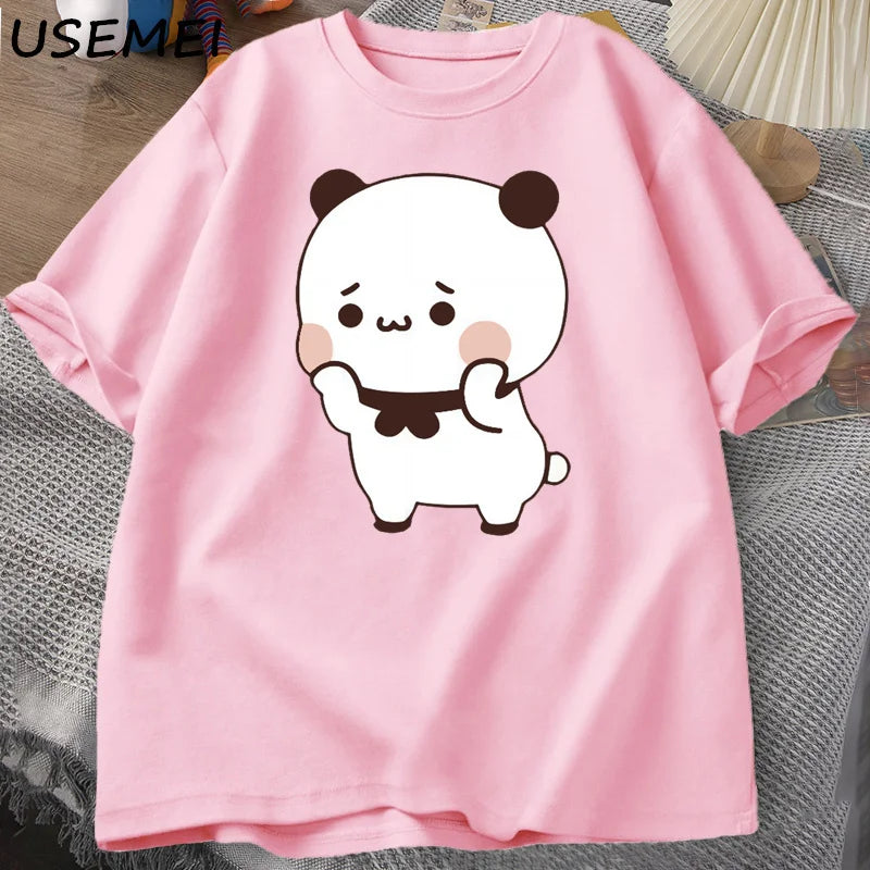 Bubu Dudu Cute T-Shirt Flower Romantic  Funny Cute  Couple T Shirt Clothes