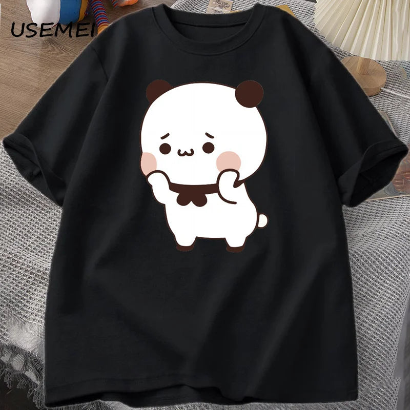 Bubu Dudu Cute T-Shirt Flower Romantic  Funny Cute  Couple T Shirt Clothes