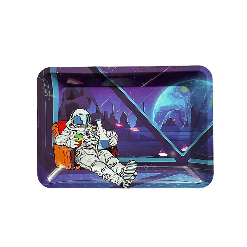Metal Rolling Tray Tobacco  Free Shipping Plate Cigar Smoking 180*125mm