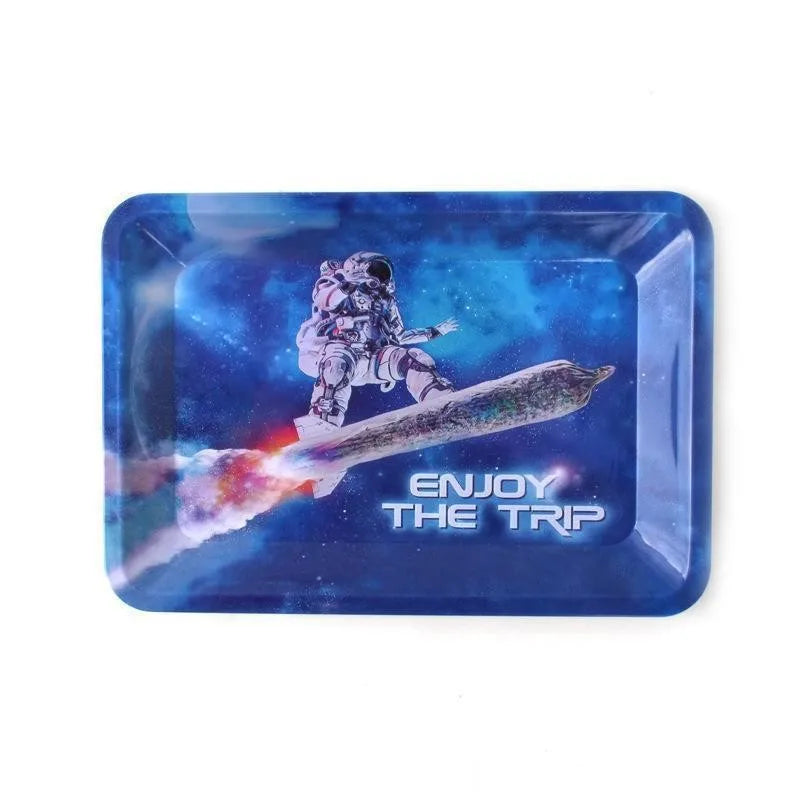 Metal Rolling Tray Tobacco  Free Shipping Plate Cigar Smoking 180*125mm