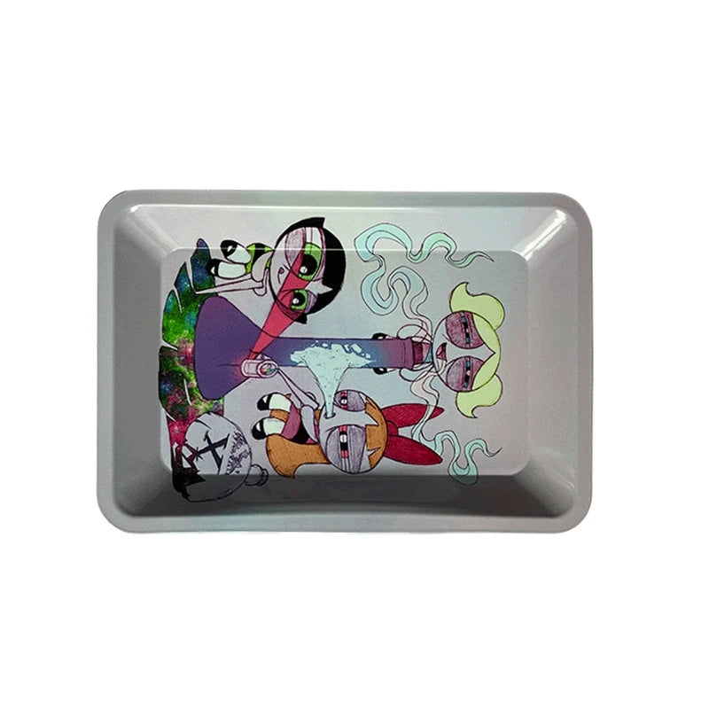 Metal Rolling Tray Tobacco  Free Shipping Plate Cigar Smoking 180*125mm