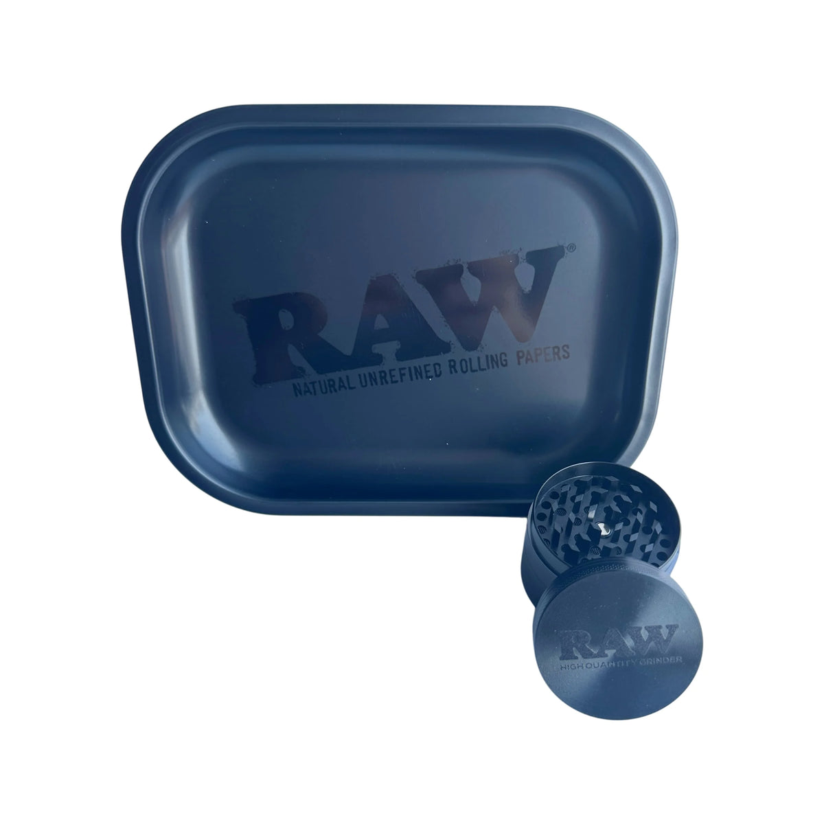 RAW Metal Rolling Tray and Herb Grinder 2 Pieces Combo Free Fast Postage 6-11 days