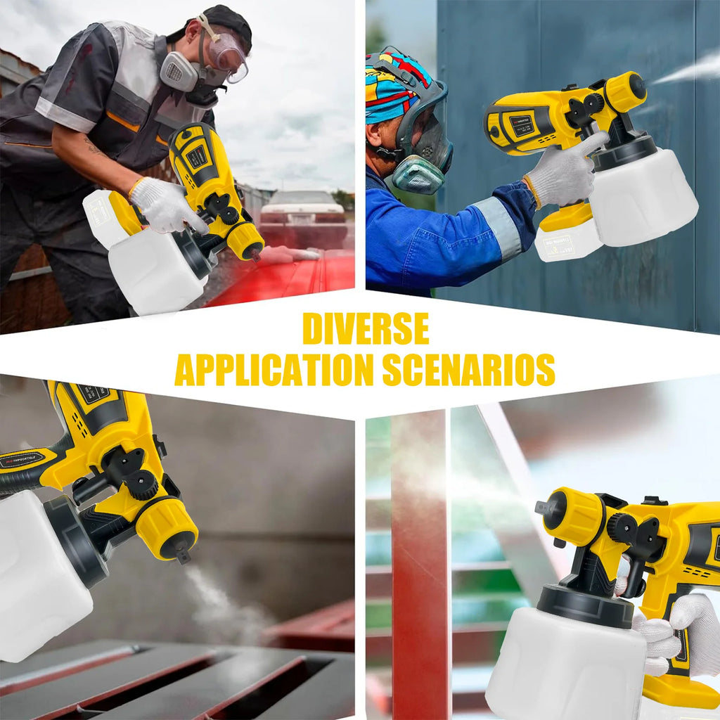 Paint Sprayer Cordless Compatible with DeWalt 18v Battery Powered HVLP FAST P&P