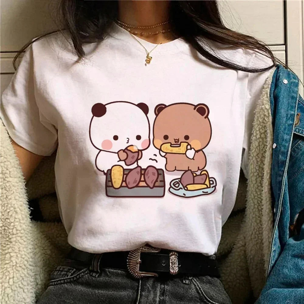 Bubu Dudu T-shirt Female Cartoon Print Pattern T-shirt Girl Free P&P 6-11 Days