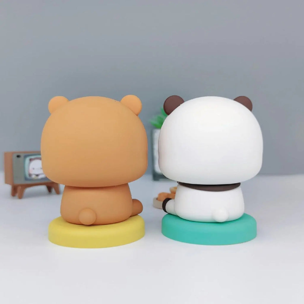Bubu Dudu Bears Car Dashboard Decorations, Cute Cartoon Statue Bears Panda