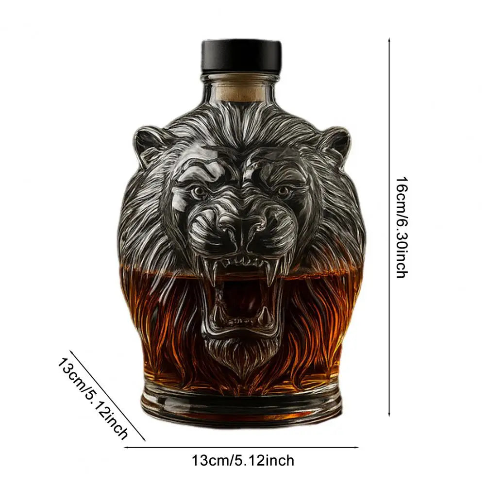300/350ml Animal Shaped Bottle Glass Whiskey Decanter with Leak-Proof Seal Stop