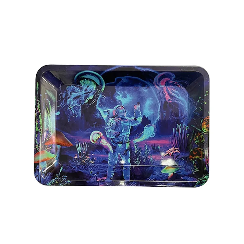 Metal Rolling Tray Tobacco  Free Shipping Plate Cigar Smoking 180*125mm