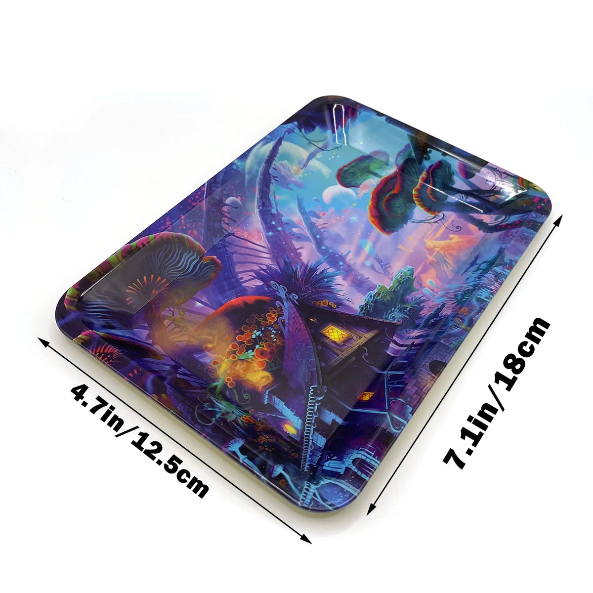 Cigar Rolling Tray Metal Storage Container Tinplate  Size 18x12.5cm
